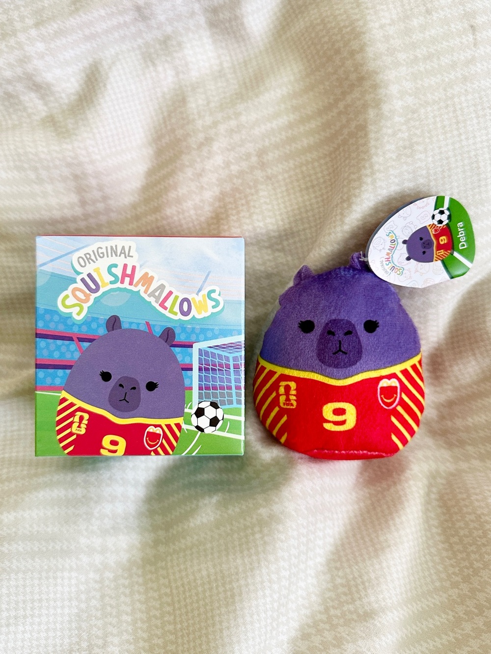 BNWT McDonalds Happy Meal FIFA World Cup 3” Squishmallows - Debra the Capybara